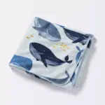 Cloud Island Whales - Plush Baby Blanket