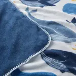 Cloud Island Whales - Plush Baby Blanket