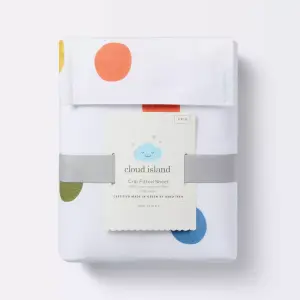 Cloud Island Cotton Fitted Crib Sheet - Multidot