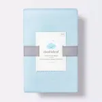 Cloud Island Solid Blue Polyester Rayon Fitted Crib Sheet