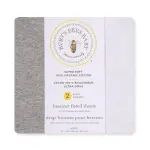 Burt's Bees Baby 2-Pack White Gray Organic Solid Bassinet Sheet