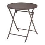 StyleWell 24.6 in. Mix and Match Dark Taupe Folding Round Metal Outdoor Patio Bistro Table (FTS41037-DP)