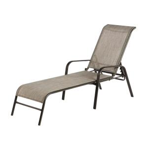 StyleWell Mix and Match Riverbed Taupe Sling Outdoor Patio Chaise Lounge (FLS00036G)