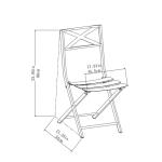 StyleWell White Metal Folding Slat Outdoor Dining Chair Mix and Match (FDS40069A-W)