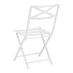 StyleWell White Metal Folding Slat Outdoor Dining Chair Mix and Match (FDS40069A-W)