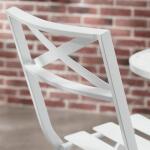 StyleWell White Metal Folding Slat Outdoor Dining Chair Mix and Match (FDS40069A-W)