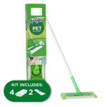 Swiffer Sweeper Pet 2-in-1 Multi-Surface Floor Cleaner, Dry and Wet Sweeping and Mopping Starter Kit (1 Sweeper Mop, 6 Pads) (003077211064)