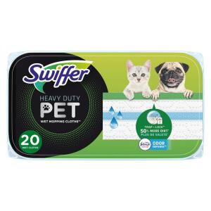 Swiffer Heavy Duty Pet Sweeper Wet Cloth Refills, 20-Count (003700079890)