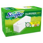 Swiffer Sweeper Dry Cloth Refills for Duster Floor Mop, Multi-Surface, Unscented, 52-Count (003700081216)