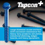 Tapcon1/2 in. x 4 in. Steel Hex Washer-Head Indoor/Outdoor Concrete Anchors (10-Pack) (11420)