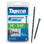 Tapcon1/4 in. x 3-1/4 in. Hex-Washer-Head Concrete Anchors (75-Pack) (24301)