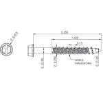 Tapcon1/4 in. x 2-1/4 in. Hex-Washer-Head Concrete Anchors (225-Pack) (24525)