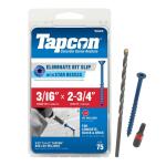 Tapcon3/16 in. x 2-3/4 in. Star Flat-Head Concrete Anchors (75-Pack) (28365)