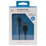 Tech and Go6 ft. Braided Cable for USB-C to USB-A (215 1240 TG3)