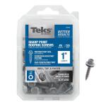 Teks#9 x 1 in. Steel External Hex Head Washer Sharp Point Roofing Screws (120-Pack) (21400)