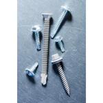 Teks#9 x 1 in. Steel External Hex Head Washer Sharp Point Roofing Screws (120-Pack) (21400)