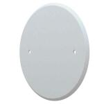 Commercial Electric5 in. Round (Fits 3.25 in. Box) Blank Metal Wall Plate, White (Paintable) - PMTW-RB