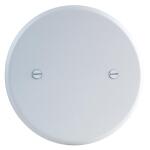 Commercial Electric5 in. Round (Fits 3.25 in. Box) Blank Metal Wall Plate, White (Paintable) - PMTW-RB