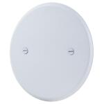 Commercial Electric5 in. Round (Fits 3.25 in. Box) Blank Metal Wall Plate, White (Paintable) - PMTW-RB