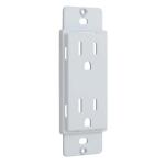 Commercial Electric1-Gang Duplex Cover-up Plastic Wall Plate Adapter, White (Textured/Paintable Finish) - PPAW-D