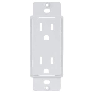 Commercial Electric1-Gang Duplex Cover-up Plastic Wall Plate Adapter, White (Textured/Paintable Finish) - PPAW-D