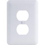 Hampton BayPerry 1-Gang Duplex Metal Wall Plate, White (Textured/Paintable Finish) - BPMTMW-D