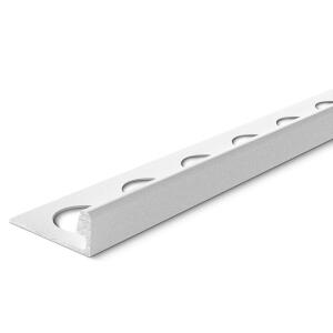 TrimMasterTextured White 3/8 in. x 98-1/2 in. Aluminum L-Shaped Tile Edging Trim (H8702TW98)