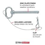 TowSmart 1/2 in. x 4-3/4 in. Steel Clevis Pin (1204)