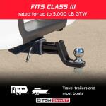 TowSmartClass 3 5,000 lb. 2 in. Ball Diameter, 1 in. Shank Diameter, 2 in. Shank Length Chrome Trailer Hitch Ball (713)