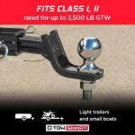 TowSmartClass 2 3,500 lb. 2 in. Ball Diameter, 3/4 in. Shank Diameter, 2-3/8 in. Shank Length Chrome Trailer Hitch Ball (718)