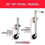 TowSmart1,000 lbs. Capacity 10 in. Lift Side Wind Swing Down Bolt On Trailer Jack (7286)