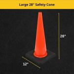 28 in. Orange PVC Injection Molded Cone (HDIM28-VPD6)