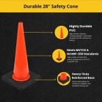 28 in. Orange PVC Injection Molded Cone (HDIM28-VPD6)