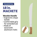 TramontinaMachete with Carbon Steel Blade and Wood Handle with Nylon Sheath (18-inch)