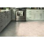 TrafficMasterTravertine Beige 4 MIL x 12 in. W x 12 in. L Peel and Stick Water Resistant Vinyl Tile Flooring (30 sqft/case) (SS2380)