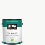 BEHR PREMIUM PLUS 1 Gal. Ultra Pure White Semi-Gloss Enamel Interior Paint & Primer with Low Odor (305001)