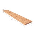 HARDWOOD REFLECTIONSSolid Wood Butcher Block Shelf 72 in. W X 12 in. D X 1.5 in. H in Unfinished Birch (HD1512FJBIRRAW-72)