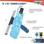 Unger 2-in-1 Window Cleaner Squeegee & Scrubber, 10 in. Combi (981620)