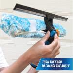 Unger ProFlex 18 in. 2-in-1 Window Cleaner Squeegee and Scrubber Combi (981660)