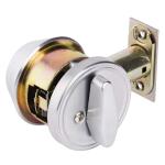 Universal HardwareIndustrial Duty Commercial Single Cylinder Deadbolt, UL 3-Hour Fire ANSI Grade 1, Satin Chrome Finish (UH40055)