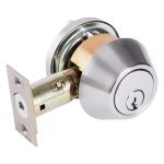 Universal HardwareIndustrial Duty Commercial Single Cylinder Deadbolt, UL 3-Hour Fire ANSI Grade 1, Satin Chrome Finish (UH40055)