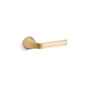 KOHLER Top-notch Cursiva Wall-Mount Single Post Toilet Paper Holder in Vibrant Brushed Modern Brass