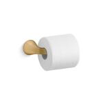 KOHLER Top-notch Cursiva Wall-Mount Single Post Toilet Paper Holder in Vibrant Brushed Modern Brass