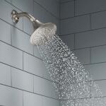 KOHLER Forte 1-Spray Pattern 5.5 inch Single Wall Mount Fixed Shower Head, Vibrant Brushed Nickel