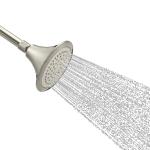 KOHLER Forte 1-Spray Pattern 5.5 inch Single Wall Mount Fixed Shower Head, Vibrant Brushed Nickel