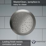 KOHLER Forte 1-Spray Pattern 5.5 inch Single Wall Mount Fixed Shower Head, Vibrant Brushed Nickel