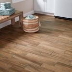 DaltileBaker Wood 6 in. x 24 in. Walnut Glazed Porcelain Floor and Wall Tile (14.55 sq. ft./Case) (BK10624HD1PR)