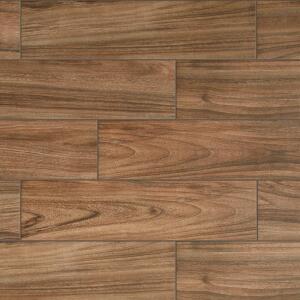 Daltile Baker Wood 6 in. x 24 in. Walnut Glazed Porcelain Floor and Wall Tile (14.55 sq. ft./Case) (BK10624HD1PR)