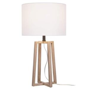 Hampton Bay 23.5 in. Woodbine Walnut Wood Table Lamp