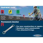 Werner Stainless Steel Permanent D-Ring Fall Protection Roof Anchor (A230302W)